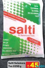 SALTİ RAFİNE KAYA TUZU 2250 GR fiyat ve kampanya bilgisi